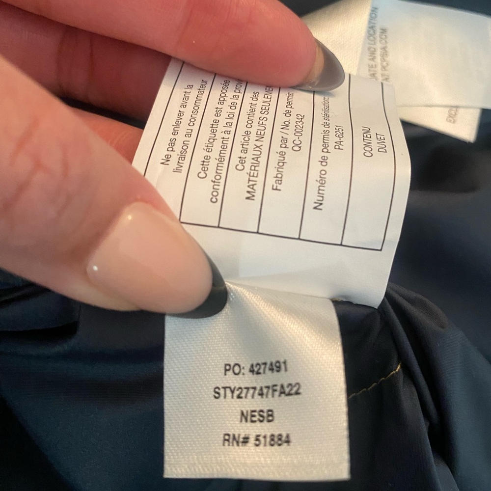 Patagonia Bivy Navy and Tan Hooded Puffer Down Vest - Picture 8 of 12